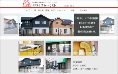株式会社　エム・トラストのWebサイトイメージ