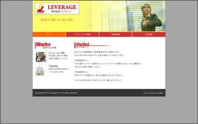 株式会社レバレッジのWebサイトイメージ