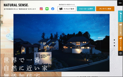 株式会社ナチュラルセンスのWebサイトイメージ