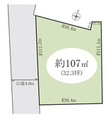 川口市安行北谷　建築条件なし売地