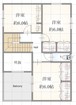 建物プラン例□2F床面積：  45.55?（13.75坪）