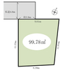 【区画図-99.78平米】比較的プランを立てやすい土地の形になっています！前面道路も4ｍあり、開放的な住まいを叶えることができます！弊社でも建築参考プラン作成できますので、ぜひお問い合わせください！