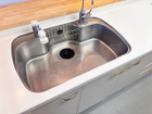 ■お手入れのしやすいステンレスのキッチンシンクです！