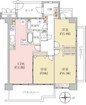 3LDK、専有面積74.55平米