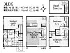 建物面積77.89ｍ2（23.56坪）。2SLDK。設備充実。